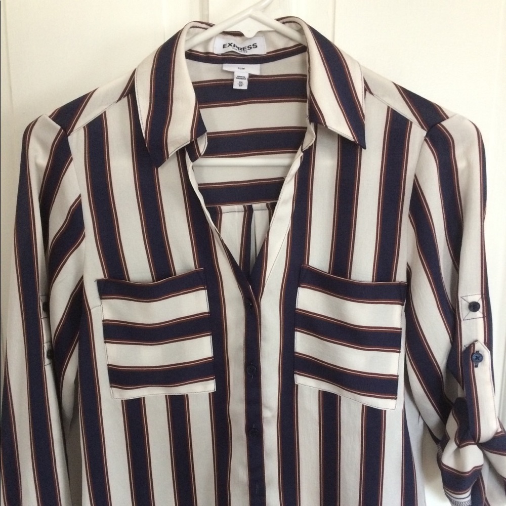 Express Portofino Striped Button-Down